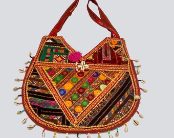 Ethnic vintage banjara unique bag,handcrafted retro bag,ethnic handle bag,tribal hobo bag,hippie bag,market bag,Ethnic bag,Antique fashion