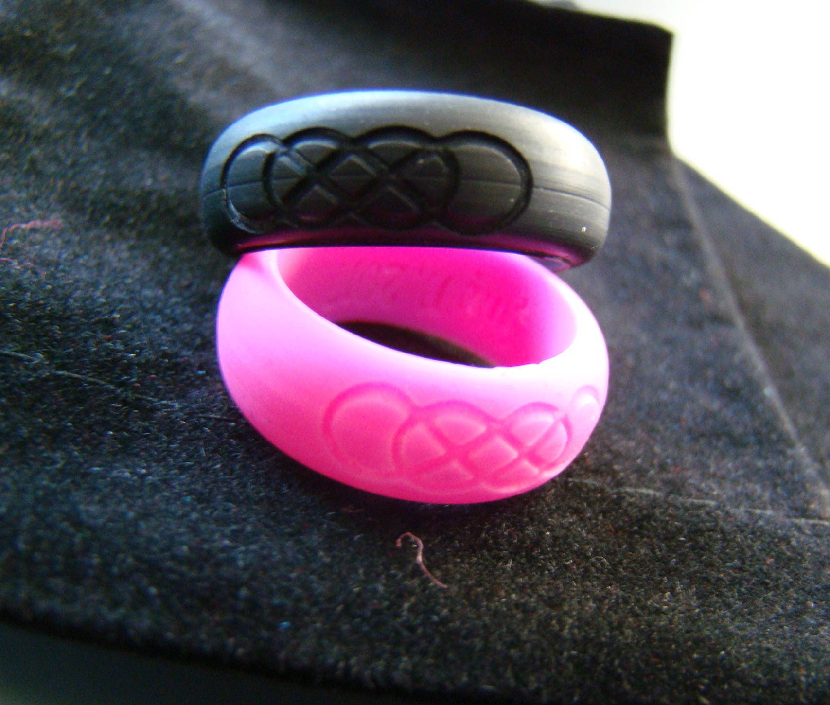 Custom Engraved Personalized Silicone Ring Wedding Infinity