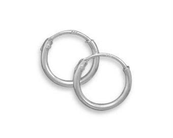 X GAG Endless Hoop Single Earring - silver