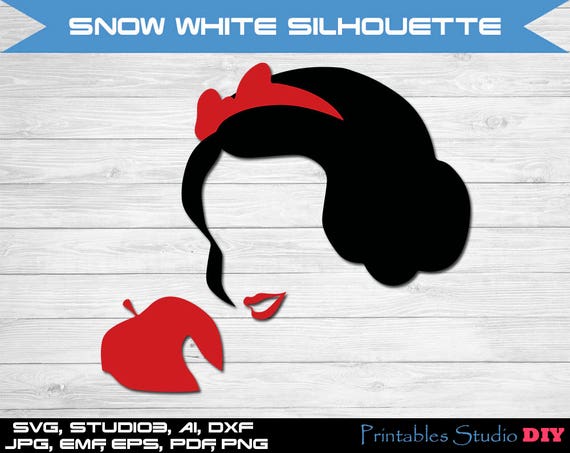 Snow White Silhouette Disney svg Cuttable Cricut Design