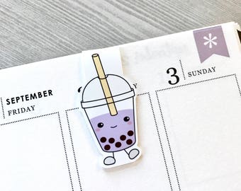 Bubble Tea Magnetic Bookmarks