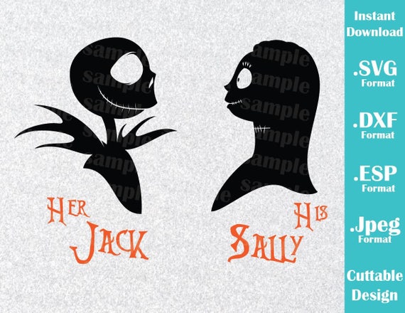 Download INSTANT DOWNLOAD SVG Disney Inspired Halloween Jack and Sally