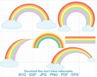 Download Rainbow svg | Etsy