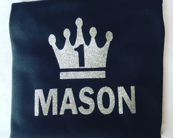 Baby boys or girls personalised birthday name age top t-shirt bodysuit vest cakesmash 1 2 3 4 tiara crown