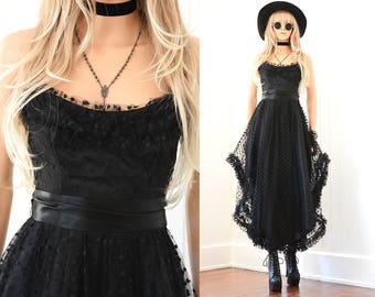 Vintage Long Black Dress