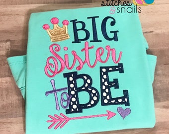 big sister applique shirt