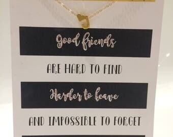 Friends necklace personalised card