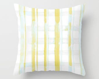 Yellow Pillow, Plaid Pillow, Dorm Pillow, Farmhouse Pillows, Decorative Pillow, Cabin Pillow, Farmhouse Plaid, Ochre Nest Living