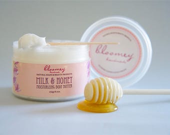 Milk & Honey Butter, Body Butter, Natural Body Butter, Whipped Body Butter, Body Moisturizer, Organic Body Cream, Organic Skin Care, Vegan