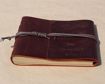 Custom Our Adventure Book Guest book Photo Album, Scrapbook, Memory Book, Wedding guest book, leather guest book