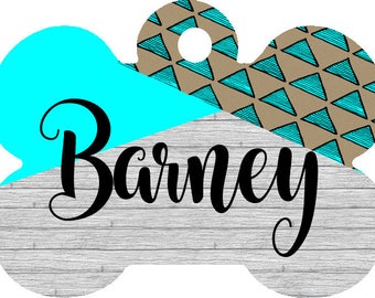 Dog tag, Cat tag, Pet ID Tags, Personalised Pet Tag, Pet Name Tag, Dog Tag, wood Tribal theme, Dog Collar