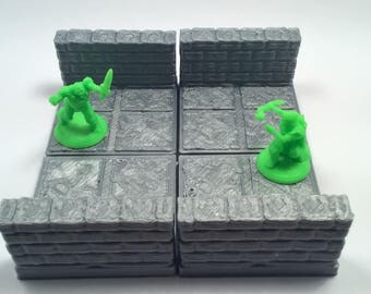 3D Printed Tabletop Gaming Wall Tiles 2x2