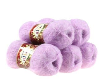 5 x 50 g knitting wool of ALIZE KID ROYAL lilac #27