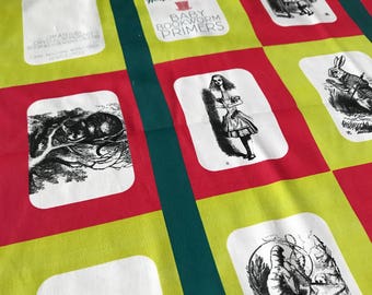 Alice in Wonderland Fabric Book Panel, Organic Baby Toy, Baby Shower Gift, Literary Baby Book, New Baby Gift, Literary Nursery, CS Lewis