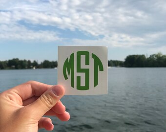 2'' Vinyl Monogram Decal