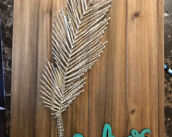 String Art - Believe Feather