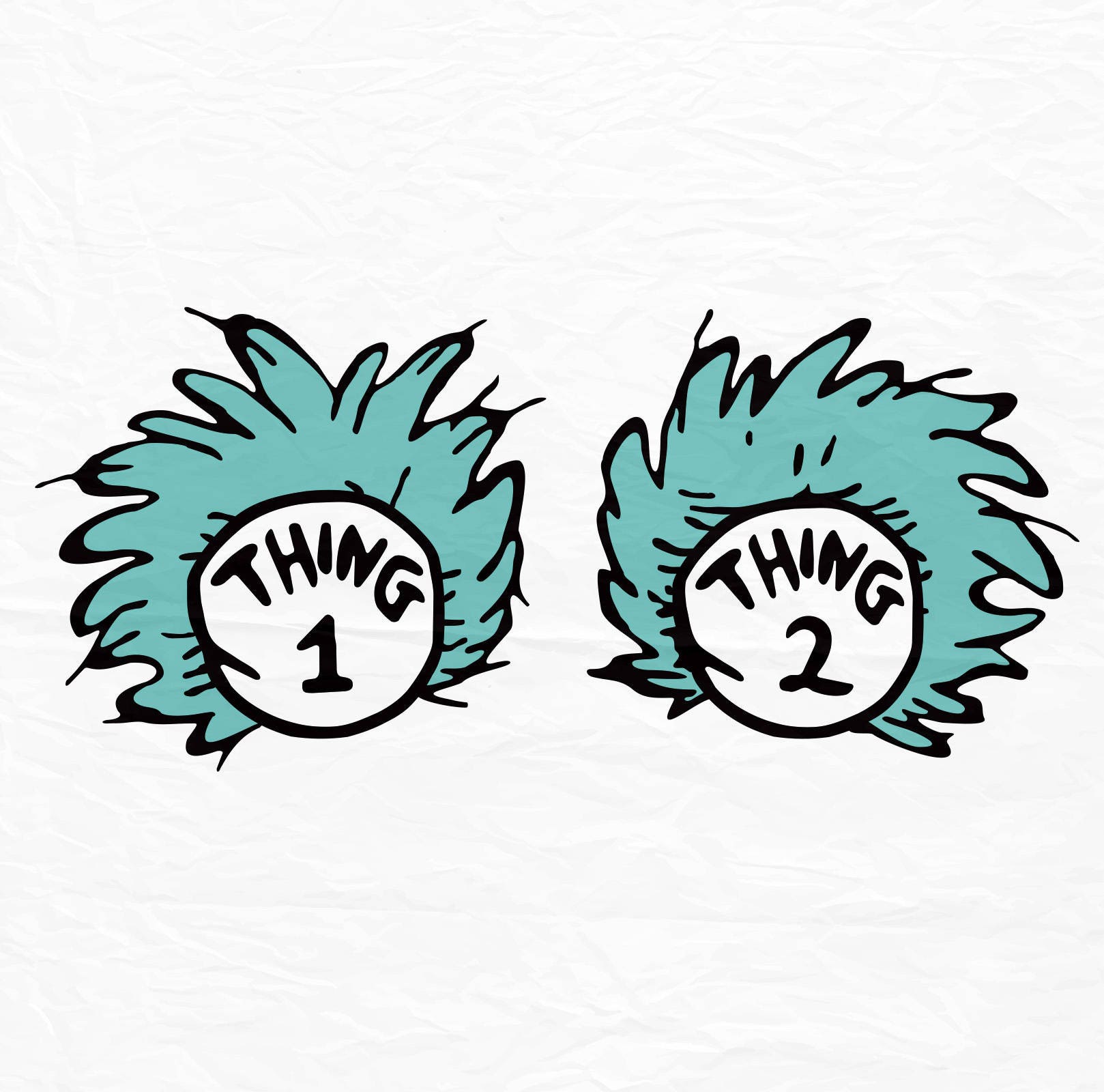 Thing 1 SVG Thing 2 SVG Dr. Seuss SVG Files Cricut Cut