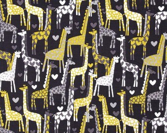 Michael Miller GIRAFFE LOVE kids patchwork fabric