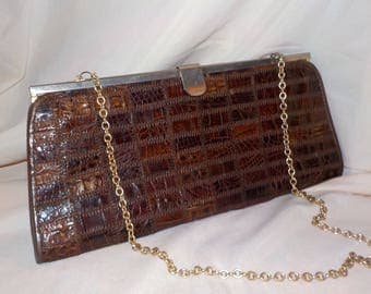 Vintage crocodile handbag