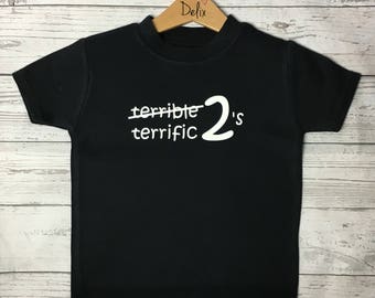 caution terrible twos ahead shirt