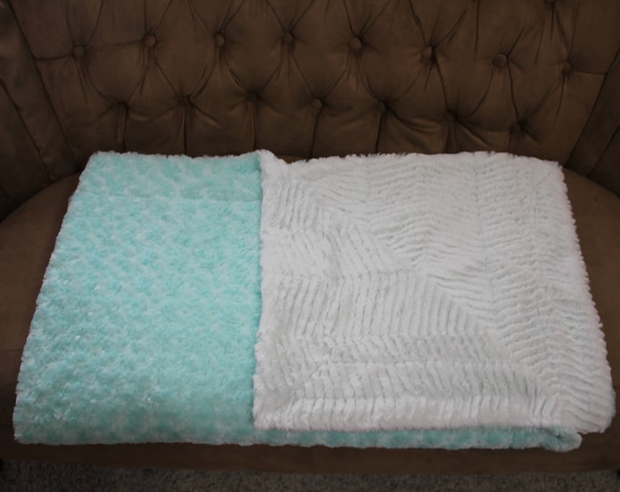 Minky Blanket Adult, Minky Blanket Throw, Adult Throw Blanket Large, Gender Neutral Gift, Ready to Ship Minky Blankets for Adults or Teens