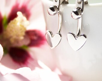 2-in-1 heart studs Sterling Silver 925