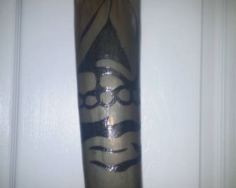 Viking Ship Drinking Horn - hand engraved!