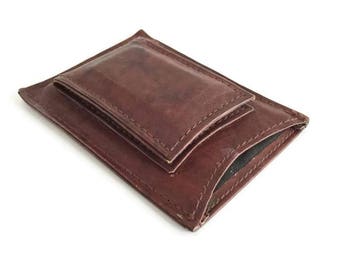 Money Clip Brown Leather Money Clip Money Holder Gifts for Him Graduation Gift Fathers Day Gift Vintage Money Clip