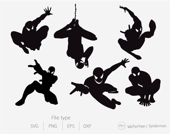 Spiderman set clipart vector graphicsdigital images SVG