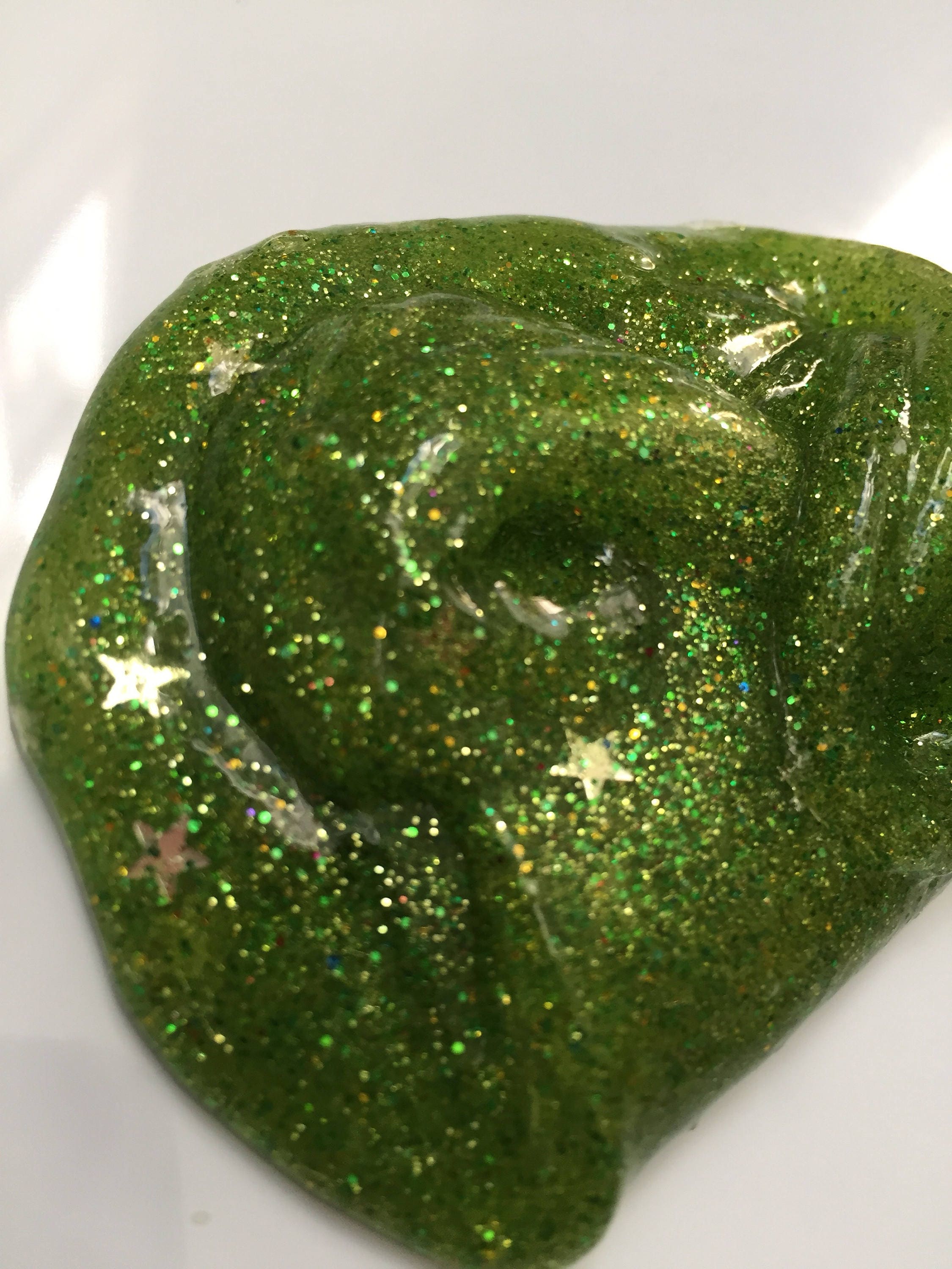 Slime emerald city clear glitter slime