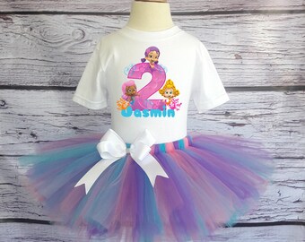 Bubble Guppies Tutu Outfit Bubble Guppies Shirt Bubble Guppies Birthday Outfit Bubble Guppies Personalized Tutu Bubble Guppies Custom Tutu