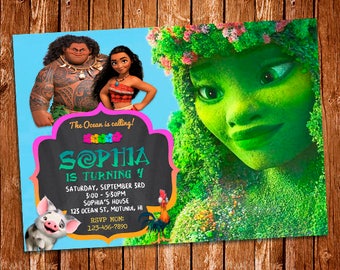 Moana Invitation, Moana Birthday Invitation Printable, Moana Birthday Card, Moana Printables, Moana Invite, Moana Birthday Invitation, Moana