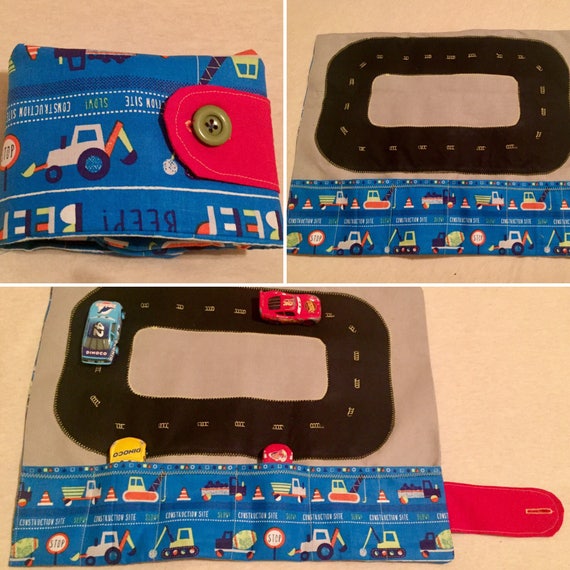 Race car roll-up play mat