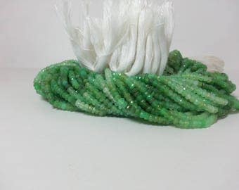 Natural Chrysoprase Faceted Rondelle Beads, Faceted Green Beads, Chrysoprase Beads, Chrysopase Beads, Wholesale Gemstone Beads Strand