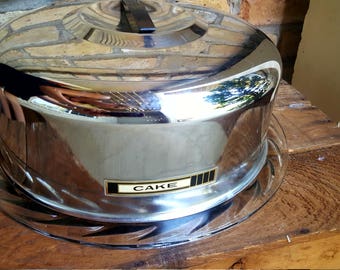 vintage cake dome/cake safe/cake carrier/cake tin