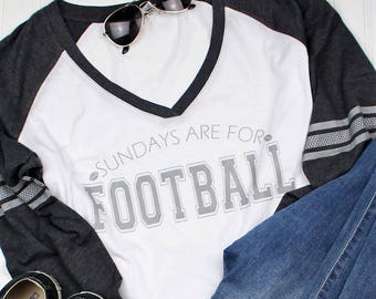Sundays are for Football Shirt, Football Shirt, Superbowl Shirt, Fall Shirt, women's Raglan, Mom Christmas Gift, Sundays, Vinyl Shirt