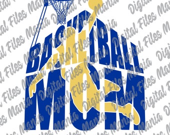 Basketball Mom Svg, Eps, Dxf, and Jpg Silhouette and Cricit Files Digital Download