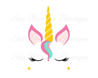 Unicorn, horn SVG (layered), PNG, DXF, Pdf for cricut, silhouette studio, cut file, cutting machine, vinyl decal, t shirt design