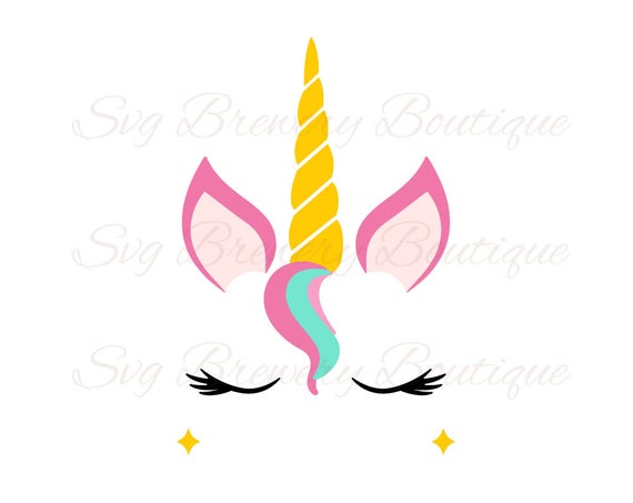 Unicorn horn SVG layered PNG DXF Pdf for cricut