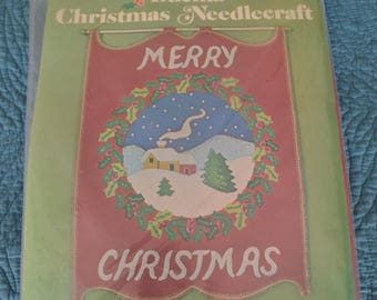 Vintage Bucilla Christmas Needlecraft Decoration Kit Needlepoint New