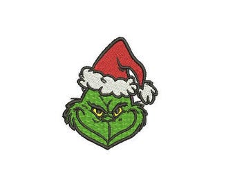 Grinch embroidery | Etsy