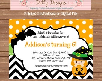Halloween Birthday Party Invitation, Halloween Birthday Party Invite, Halloween Birthday, Halloween Invitation, Halloween Invite, Halloween