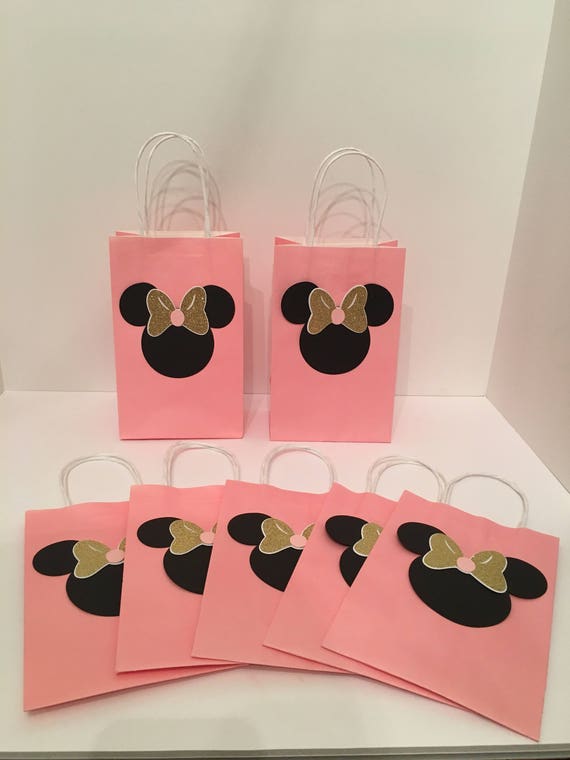 GLITTER Minnie Mouse Treat Bags