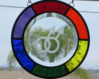 gay pride rainbow suncatcher