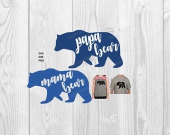 Papa Bear SVG file - - DXF PNG included - design for cricut or silhouette printing file