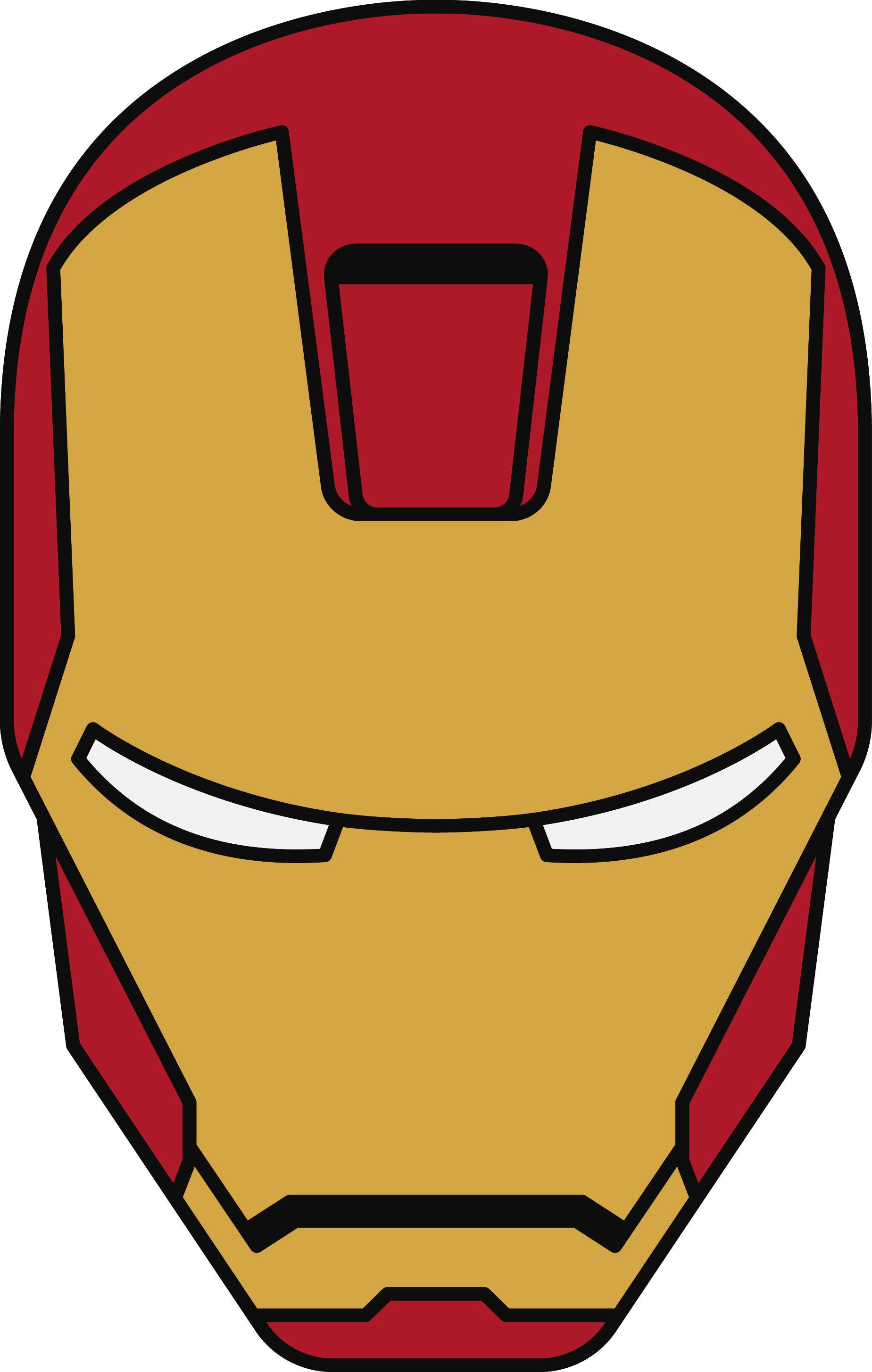 The Unstoppable Force: Iron Man Face SVG