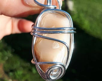 Peach Moonstone pendant