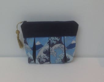 Bag, clutch bag in Japanese fabric