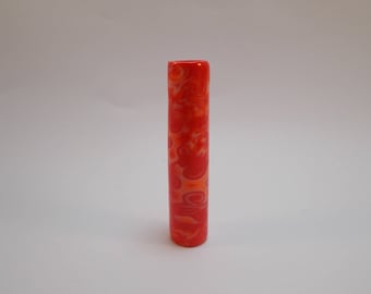 tube bead in orange and red for creations