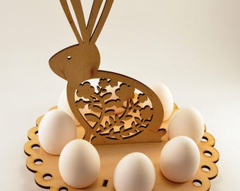 Stand for eggs Happy easter Easter bunny Easter assesories Easter gift Easter decoration Easter bunny gift Easter rabbit Wooden Easter Decor